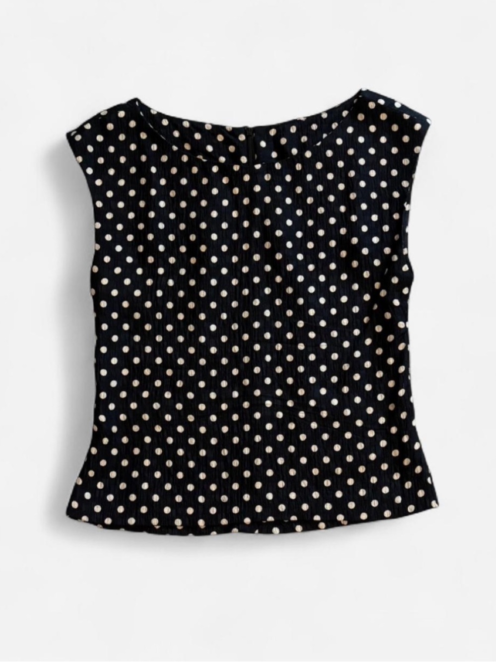 Vintage Anne Klein Silk Polka Dot Blouse